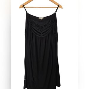 Indigo Rose Black Sleeveless Dress with Lace Detail Size 3x